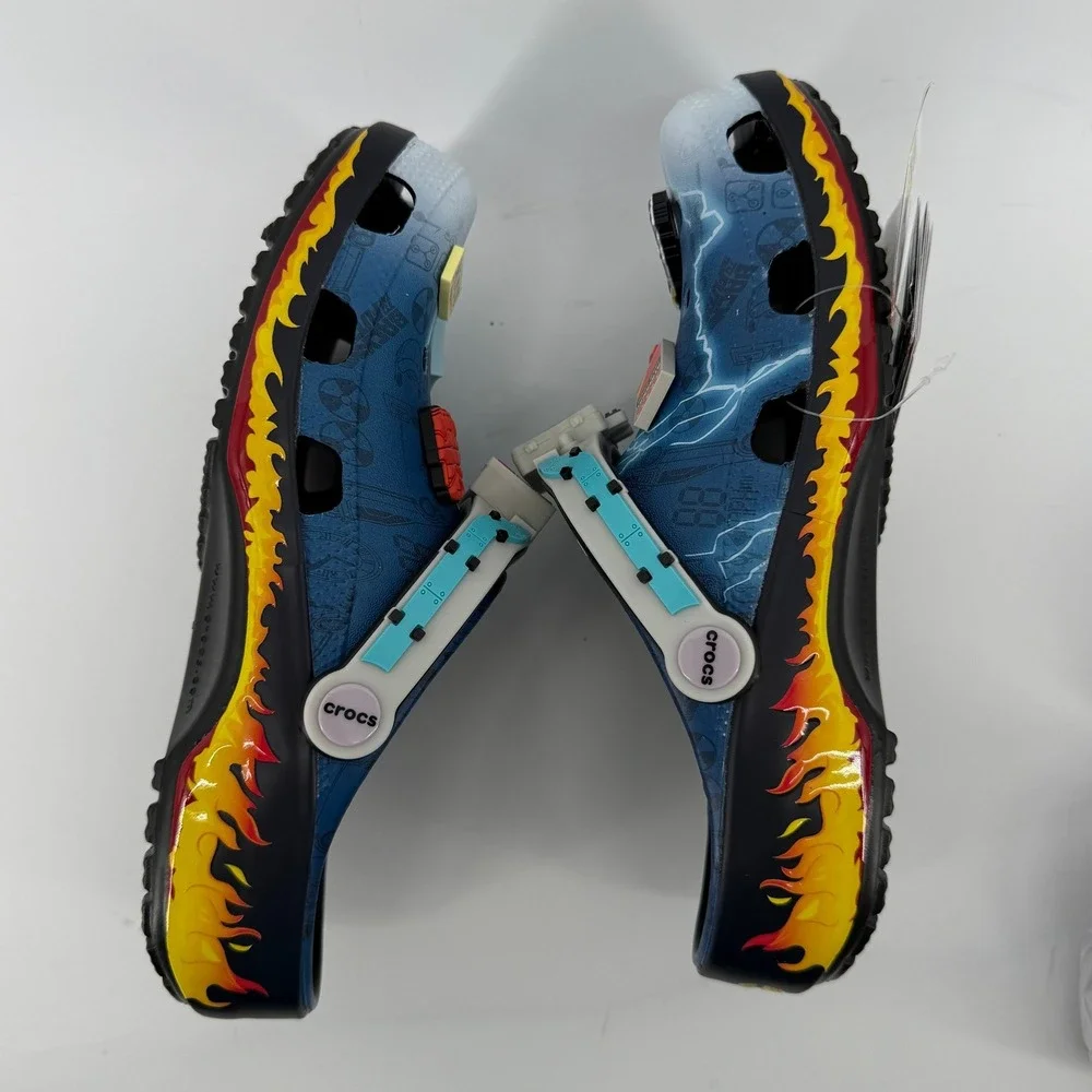 Crocs Back to The Future Classic Clogs Men 6/Women 8 Jibbitz Light Up 211503-90H